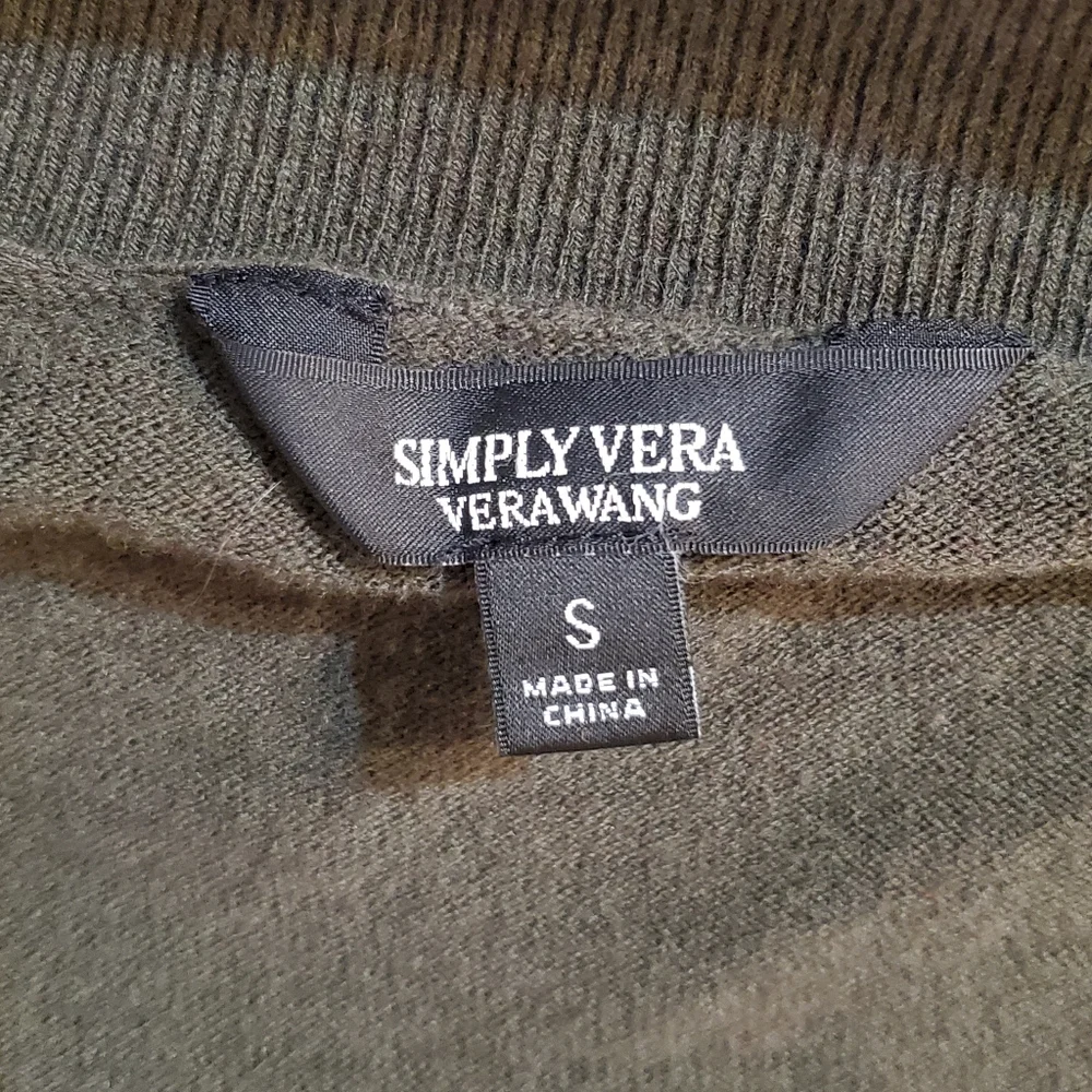 Simply Vera Women's Dark Green Open Front Cardigan‎ Size Small